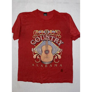Vintage Alabama Band Shirt Concert Tour 90s Single Stitch Country Red‎ Mens XL